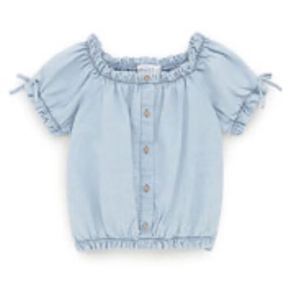 Zara chambray demon top size 11-12 - Picture 1 of 3